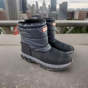 Hunter Women's Original Insulated Short Snow Boots US 9 Black Puffer Boot